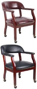 Boss Traditional Captain's Chair w/ Casters