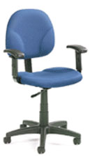 BOSS B1691 Drafting Stool with Adjustable Arms - Blue
