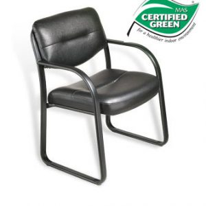Boss Black Sled Base Guest Chair